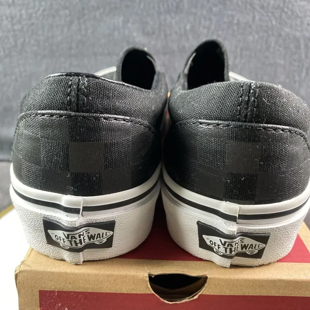 Vans Classic Slip-On Checkerboard Black White Men 6 Women 7.5 VN000EYE276 NEW